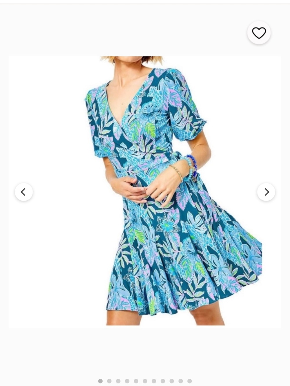 Lilly Pulitzer Kessler Wrap Dress Macaw Blue